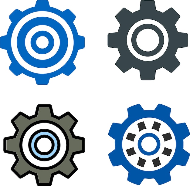 Set of gear icon