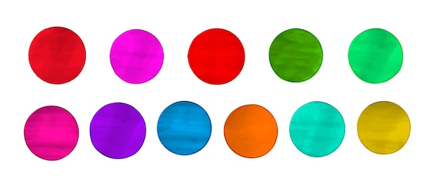 Set gekleurde aquarel cirkels vector