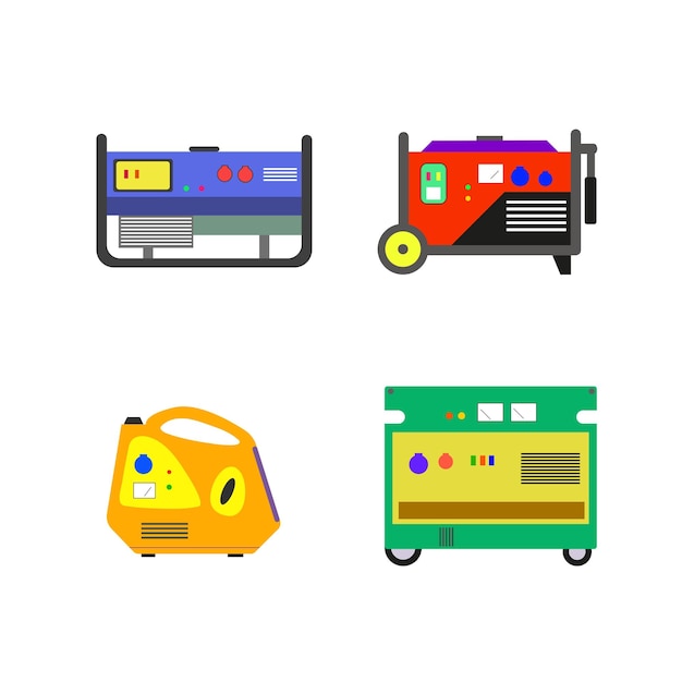 Vector set of generators. different on a white background.