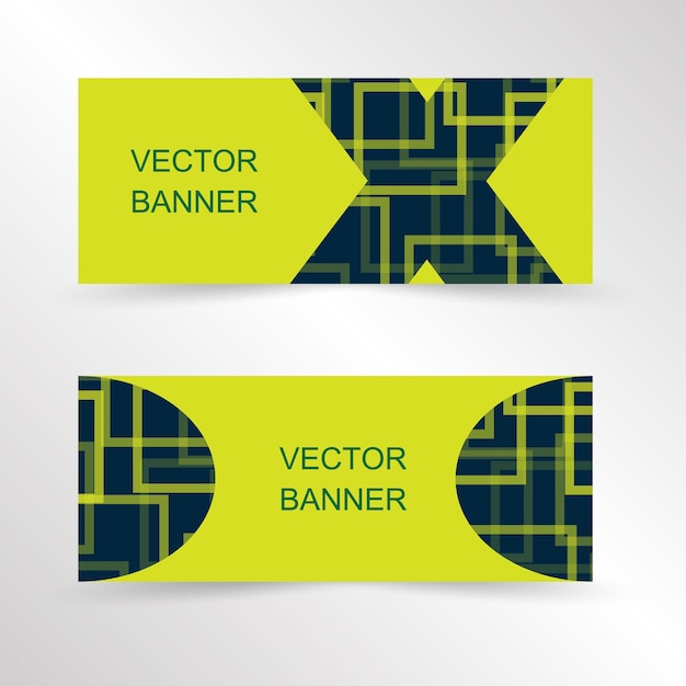 Set of geometric banner website banner template design