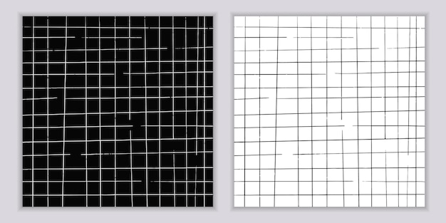 set of geometric pattern of black and white stripes in retro style
