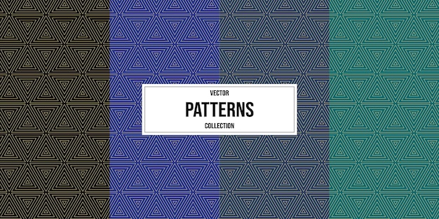 A set of geometric patterns