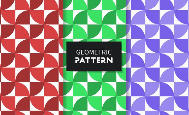 Set of geometric seamless patterns. vector