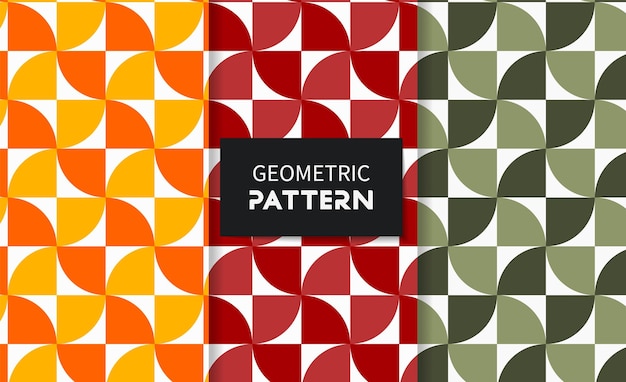 Set of geometric seamless patterns. vector