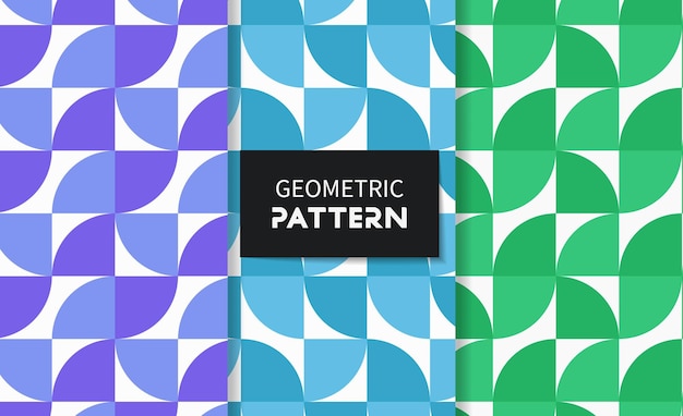 Set of geometric seamless patterns. vector