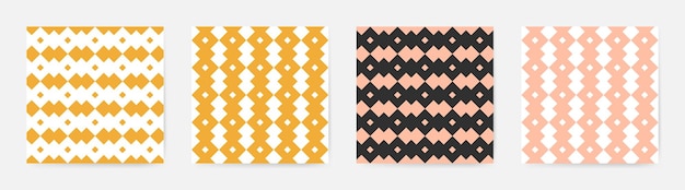 set geometric seamless patterns