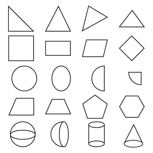 Set geometrische vormen Vector illustratie