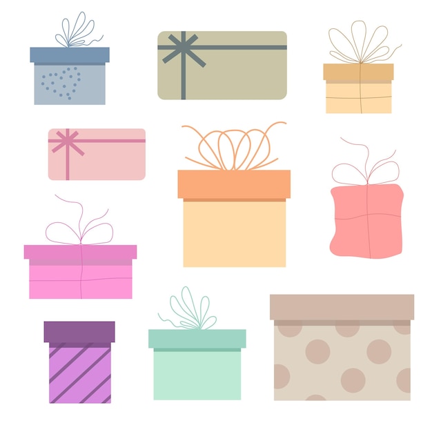 Set geschenkdozen in verschillende maten en kleuren