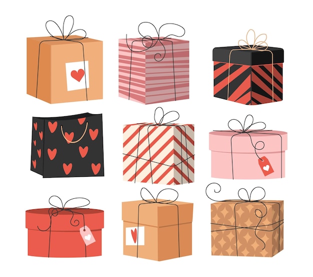 Vector set geschenken