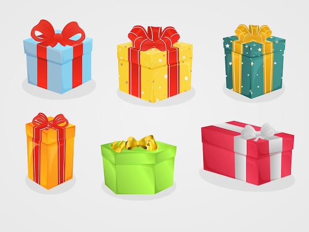 セレブのプレゼントボックス クリスマス 新年 誕生日 フェスティバル イラストデザイン