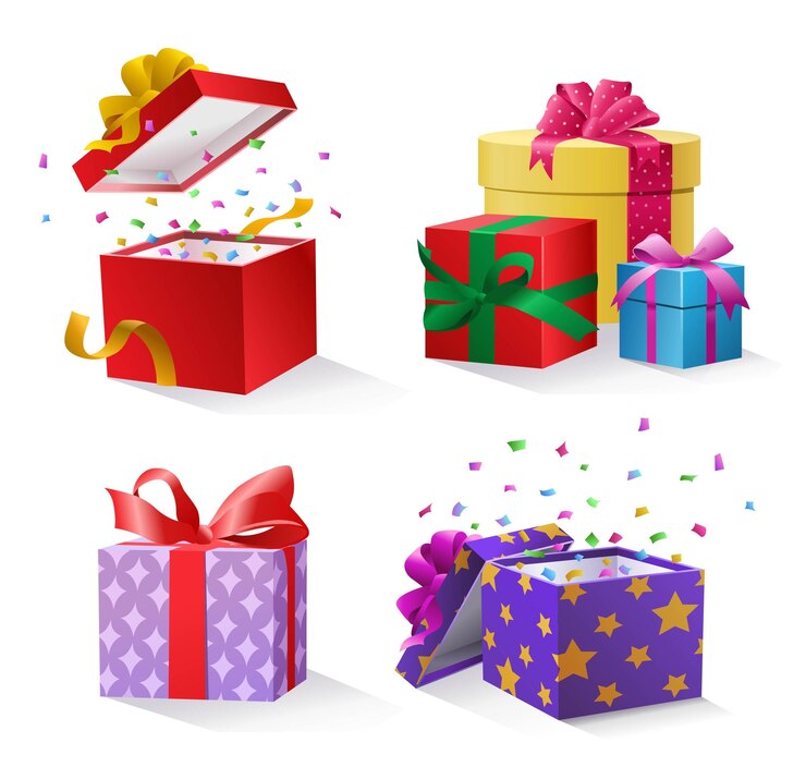 Vector set of gift boxes