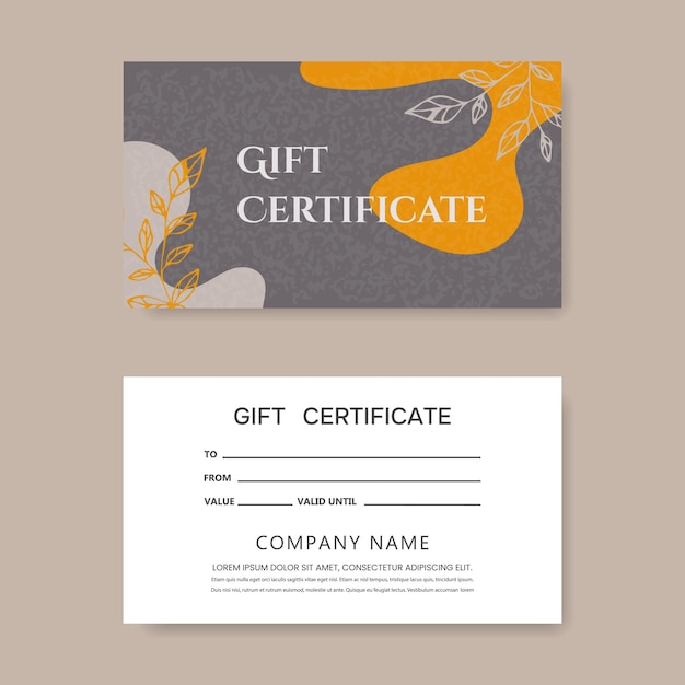 set of gift card templates template in modern style for salon gallery spa store