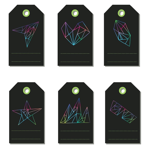 Vector set of gift tags. vector illustration.