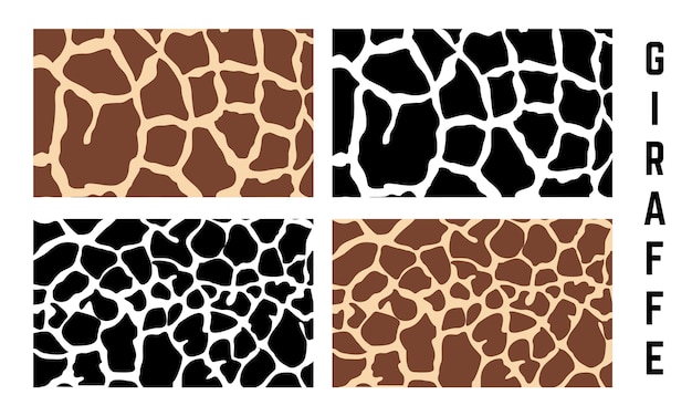 Set di giraffa pelle pattern texture