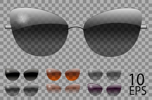 Set glasses.butterfly cat eye shape.transparent different color black  brown purple.sunglasses.3d graphics.unisex  women men