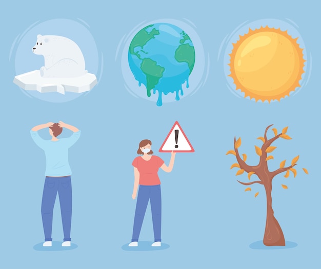 Set of global warming elements