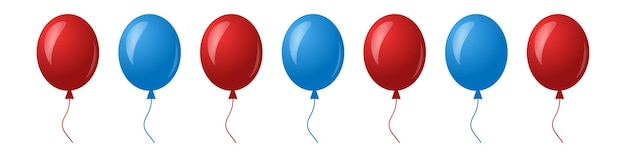 Set of glossy colorful balloons, vector