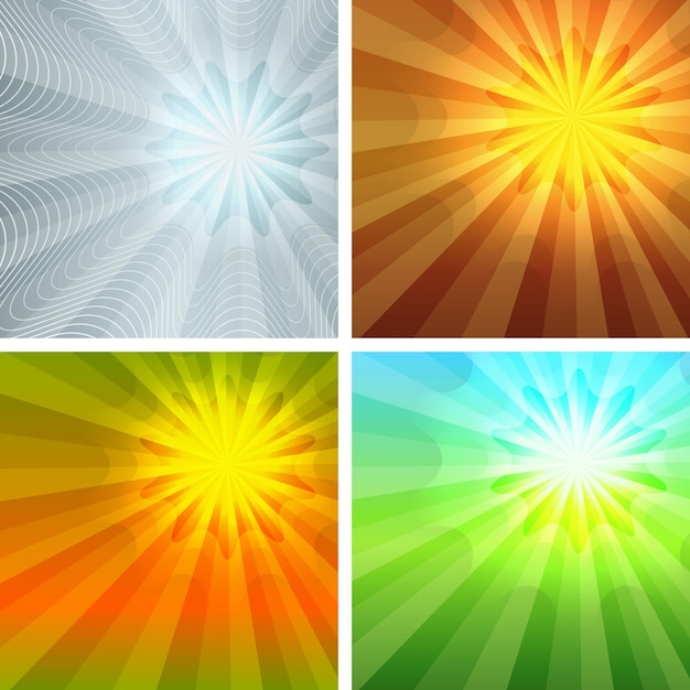 Vector set glowing background design element cover page43