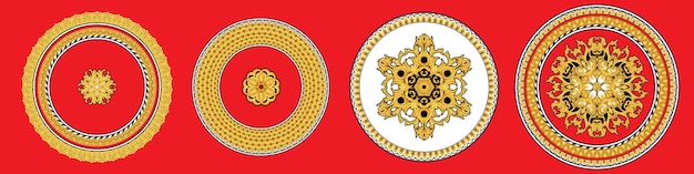 Set of golden italian rosettes