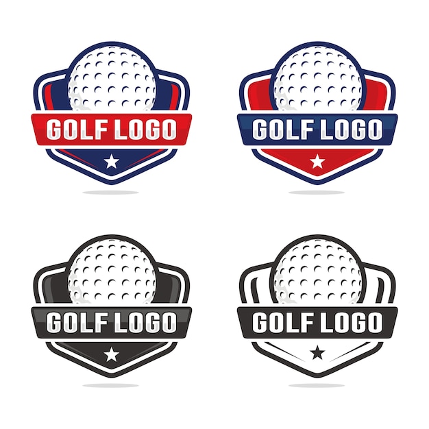 Set of golf logo template