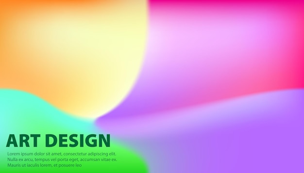 Vector set gradient abstract background with liquid and vibrant color