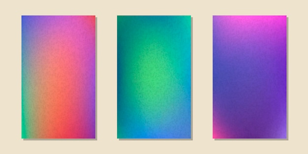 Set of gradient backgrounds. Billboard. Vector illustration