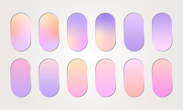 Vector set of gradient color