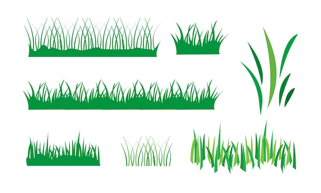 set grass vector graphic