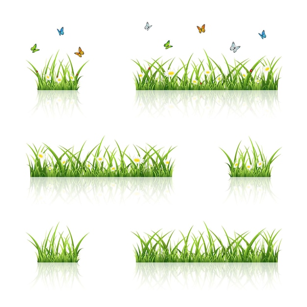 Vector set of grass