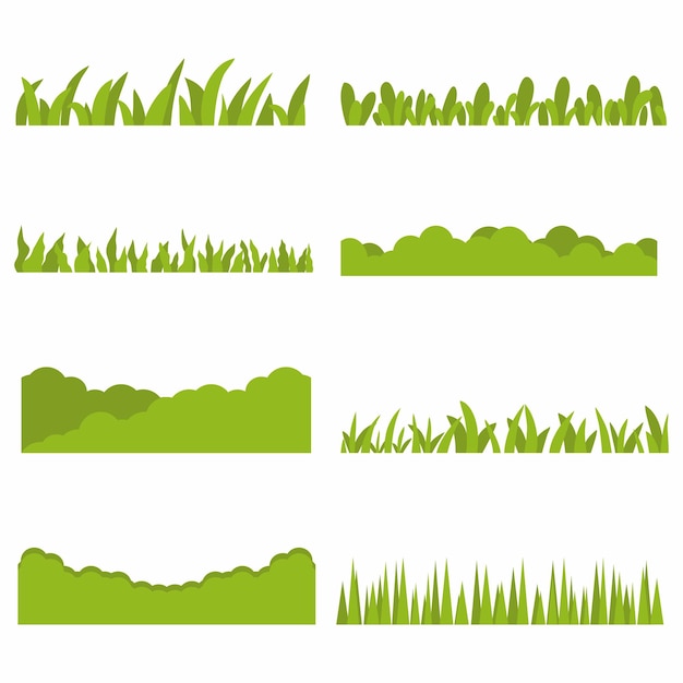 Vector set of grasses