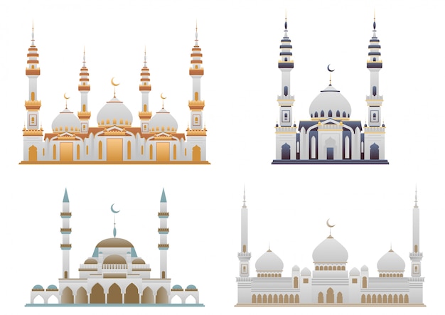  set of great mosque building.