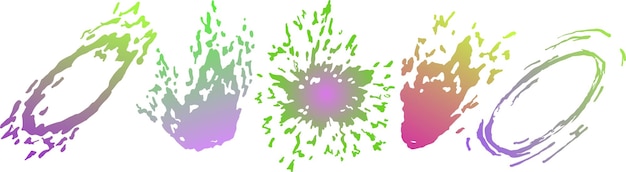 Vector a set of green purple spots