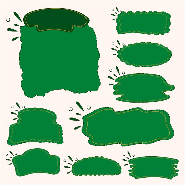 Set of Green Shape