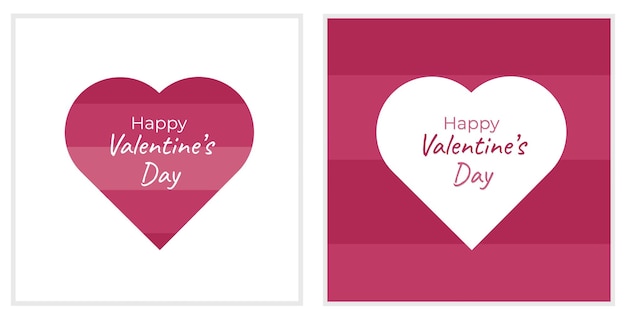 A set of greeting cards for Valentine's Day