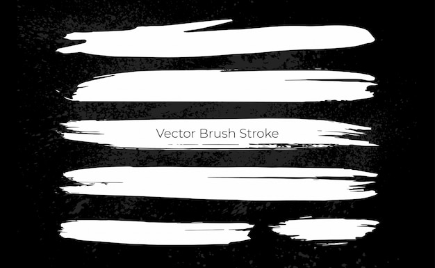 Vector set of grunge brush stroke template