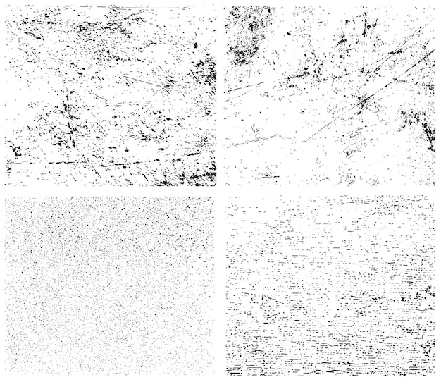 Vector set of grunge overlay textures