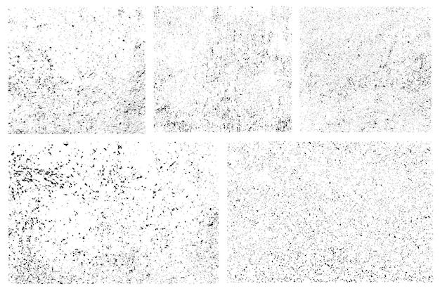 Vector set of grunge overlay textures