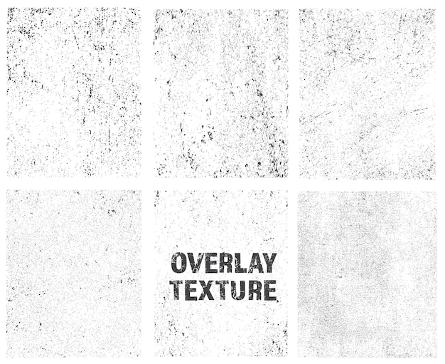 Set of grunge overlay textures