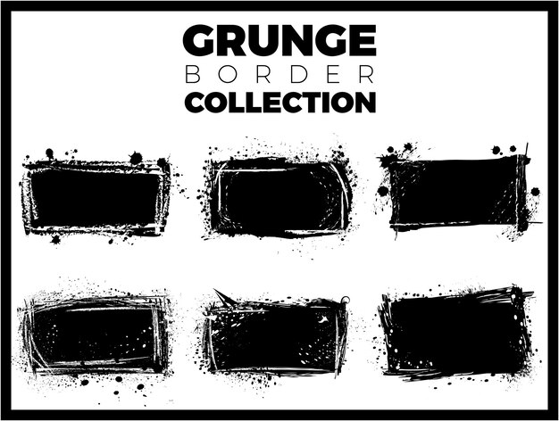 Vector set of grunge shapes