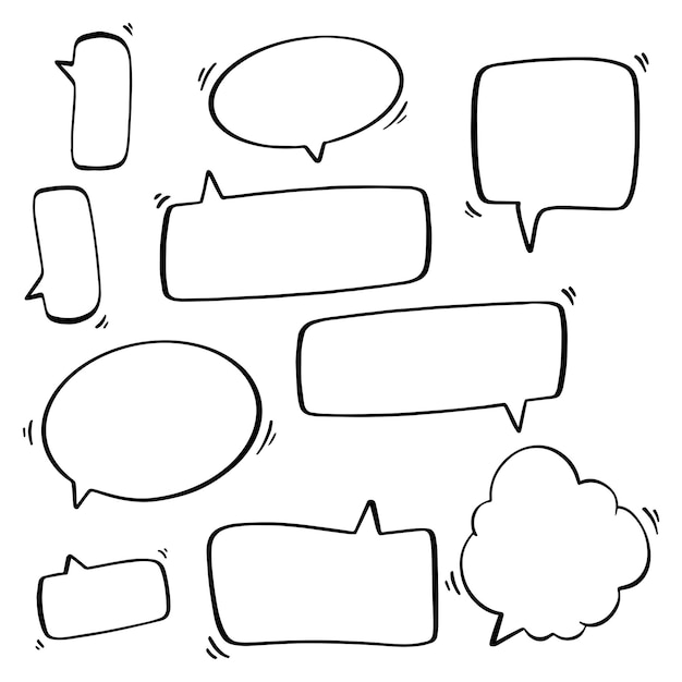 Set of grunge speech bubbles Emptyr borders