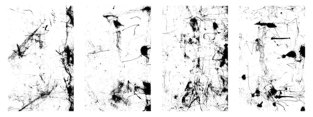 Set of Grunge Vector Textures Black and White Backgrounds with Distress Effects EPS 10