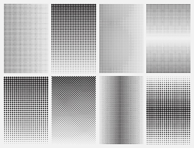 Set of halftone backgrounds