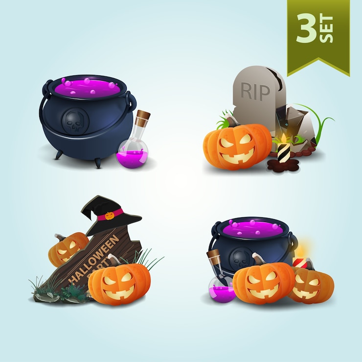 वेक्टर set of halloween icons