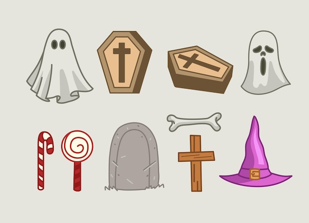 ハロウィン オブジェクト コレクションのセット
