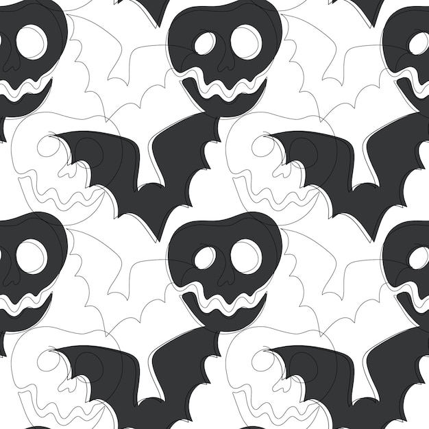 Set of Halloween ribbons and characters Design elements logos badges