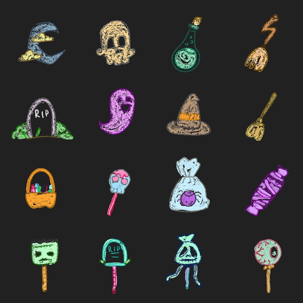 Vector set of halloween