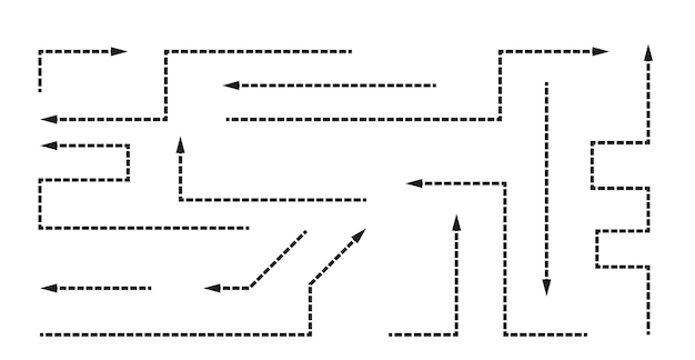 Vettore set di vettore freccia disegnata a mano