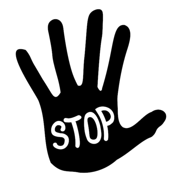 Set disegnato a mano a mano con stop