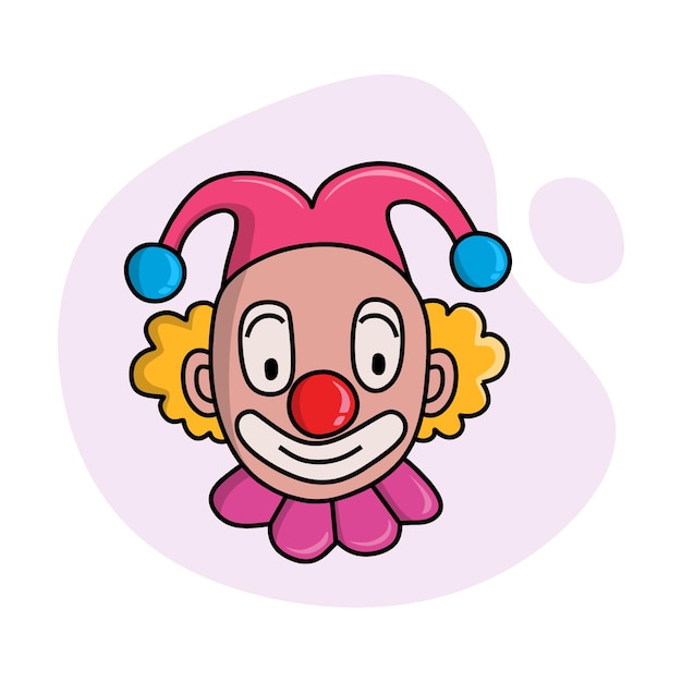 Vettore set di doodle a colori disegnati a mano. clown