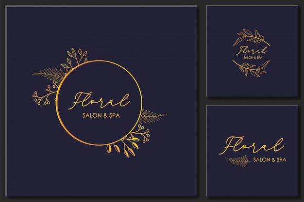 Set Of Hand Drawn Floral Frames Vector